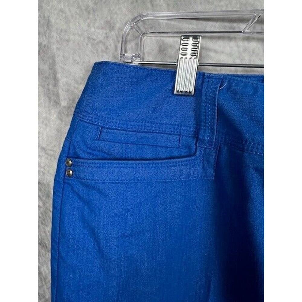 Larry Levine Women's Size 14 Double Snap Straight Leg Blue Jeans - Picture 5 of 9